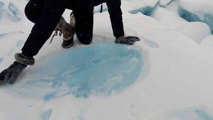 snowboarder on the slope