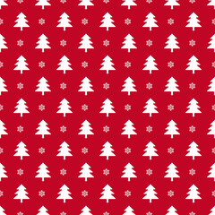 Christmas tree seamless vector patterns.Winter holidays print.	