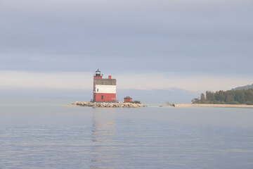 lighthouse in the snow