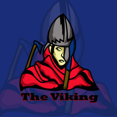 Fototapeta na wymiar Viking esport logo ilustration template.