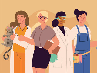 Fototapeta premium portrait women workers