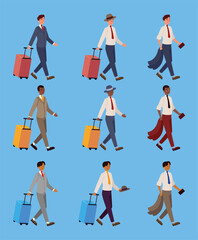 group traveler business people