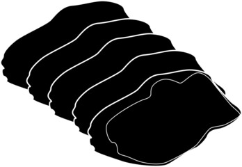 沢庵のシルエット素材