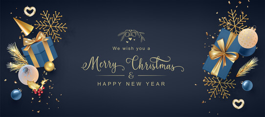 Christmas and New Year Banner - 468717337