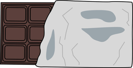 銀紙に包まれたチョコレートのイラスト