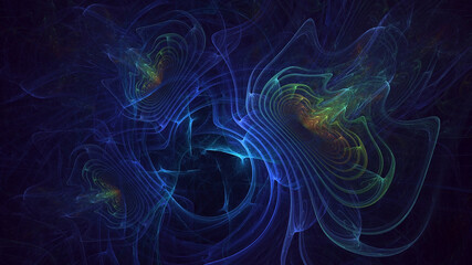 Obraz premium 3D rendering abstract colorful fractal light background