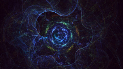 3D rendering abstract colorful fractal light background