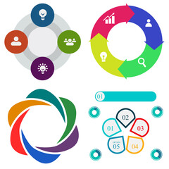 Business infographics. Set of pie chart.