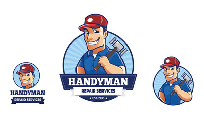 Handyman Mascot Logo Design