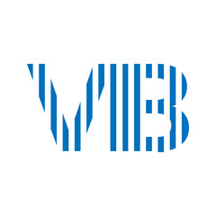 latter v and b logo with vertical line 