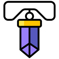 necklace filled outline icon