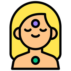 meditation filled outline icon