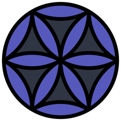 sacred filled outline icon