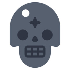 skull flat icon