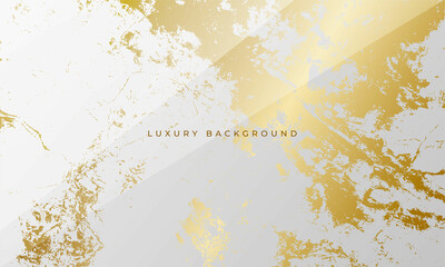 Luxury white and gold background with grunge marble texture.