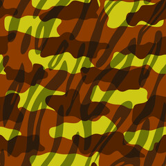Camouflage. Forest pattern for clothes.