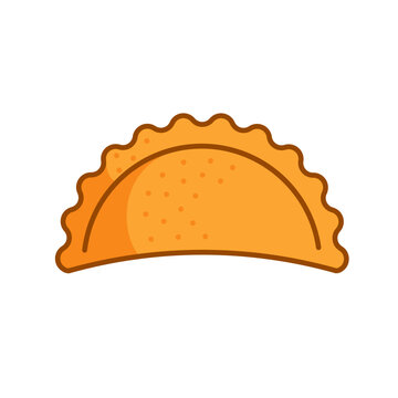 empanada colorful vector illustration logo icon