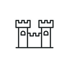 simple building icon on white background