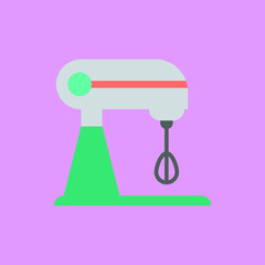 Mixer Cartoon Flat Vector Illustration