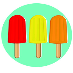 three popsicles