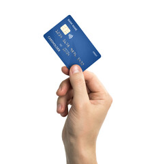 hand holding bank credit card