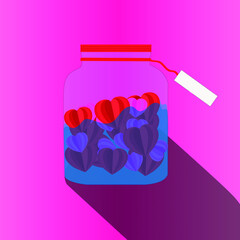 jar of jelly isolated vector