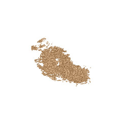 Light bronze gold glitter spot. Christmas shiny brushstroke texture isolated on white background.