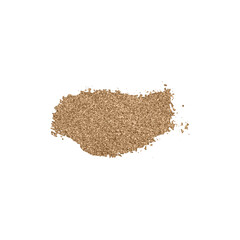 Glitter bronze gold spot isolated on white background. Christmas glowing brushstroke texture.