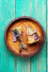 Fragrant baked mackerel fish.