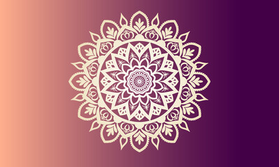 luxurious mandala design ornamental beautiful background in vector.