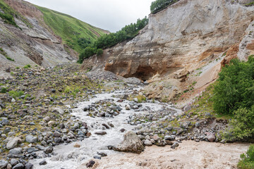 High, beautiful mountains in the Elbrus region. Beautiful mountain landscape in Kabardino-Balkaria, Russia