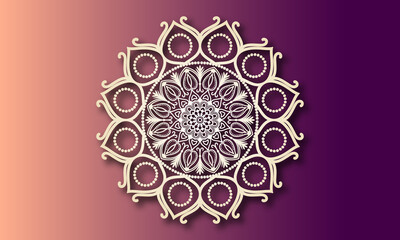 luxurious mandala design ornamental beautiful background in vector.