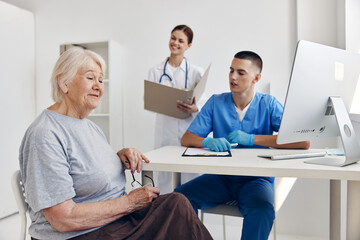 elderly patient hospital examination professional advice
