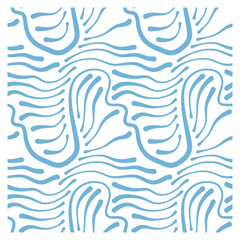 Fototapeta na wymiar Seamless pattern of blue waves.