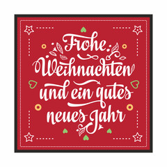 German Christmas Weihnachten Noel Christmas in different languages. German winter holidays Weihnachten Sylvester und Neujahr. Deutscher Text Frohe Weihnachten und ein gutes neues Jahr Christmas Letter