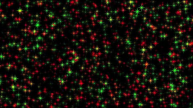Christmas Stars Colorful Loop Background