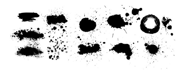 Vector illustration of Splash banners set. vector illustration