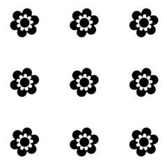 Fototapeta premium The original flower icon. Repeating floral patterns.