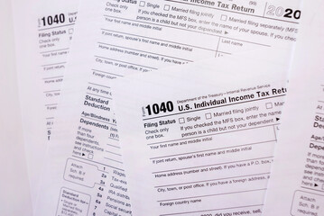 Fototapeta premium US Tax Forms 1040.