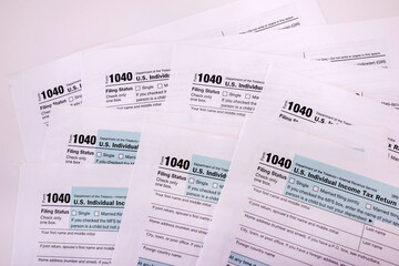 Fototapeta premium US Tax Forms 1040.