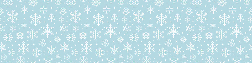Fototapeta na wymiar Snowflake Christmas background. Seamless pattern with snowflake icon