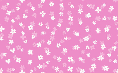 Floral seamless with hand drawn color flowers. Cute summer background. Modern floral compositions. Fashion vector stock illustration for wallpaper, posters, card, fabric, textile