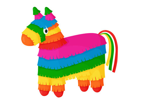 Pinata. Mexican pinata horse with candy. Mexican holiday and