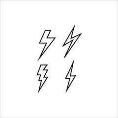 set lightning icon vector illustration