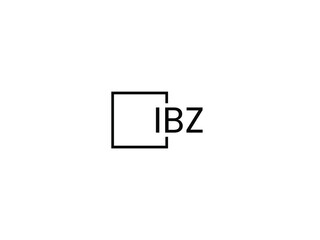 IBZ letter initial logo design vector illustration