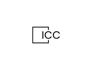 ICC letter initial logo design vector illustration