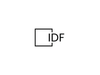 IDF letter initial logo design vector illustration