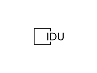 IDU letter initial logo design vector illustration