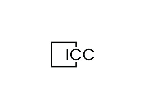 ICC letter initial logo design vector illustration