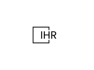 Obraz premium IHR Letter Initial Logo Design Vector Illustration